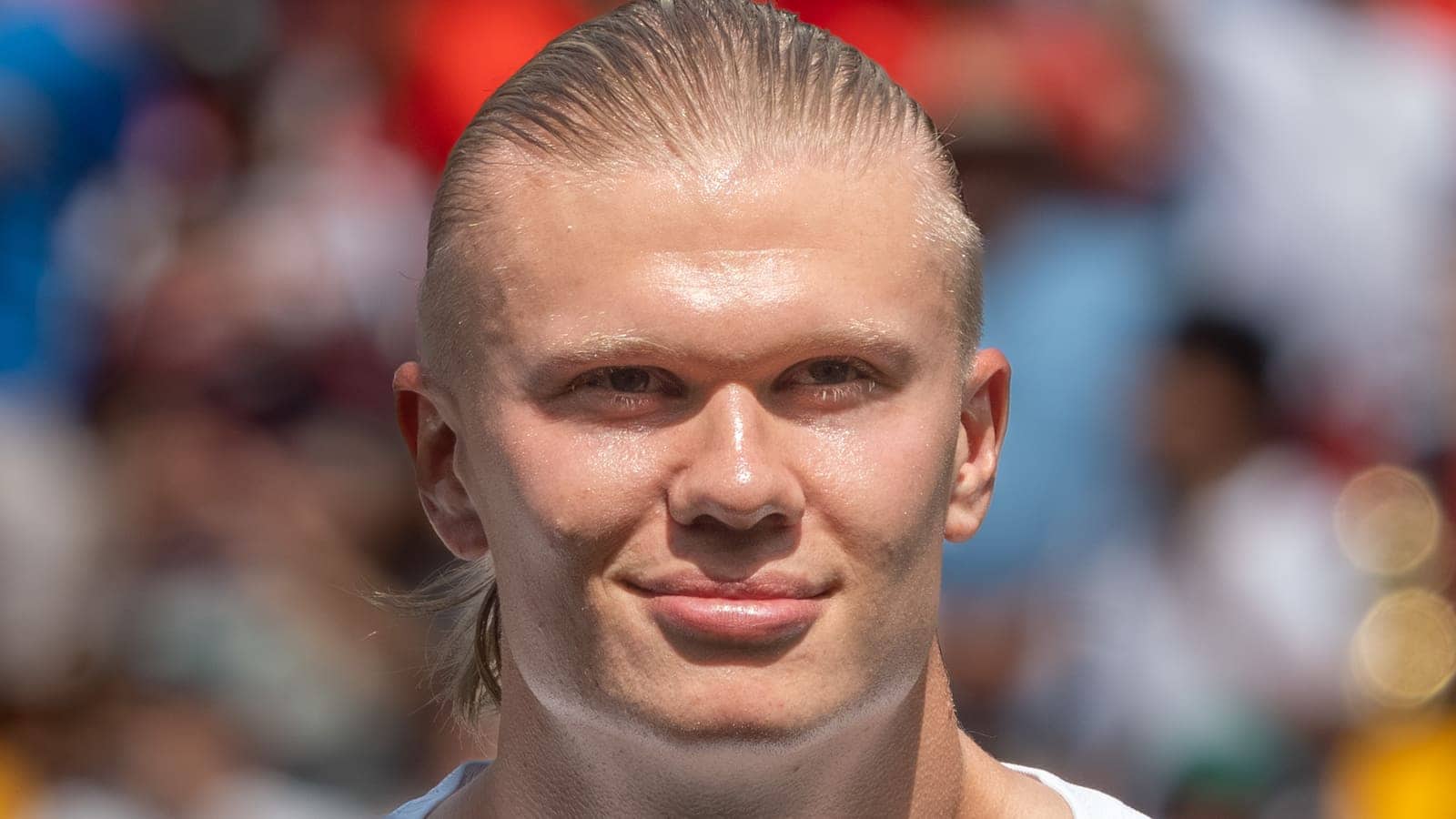 Erling Haaland in a Norway shirt before Iraq vs Norway at the 2026 World Cup.