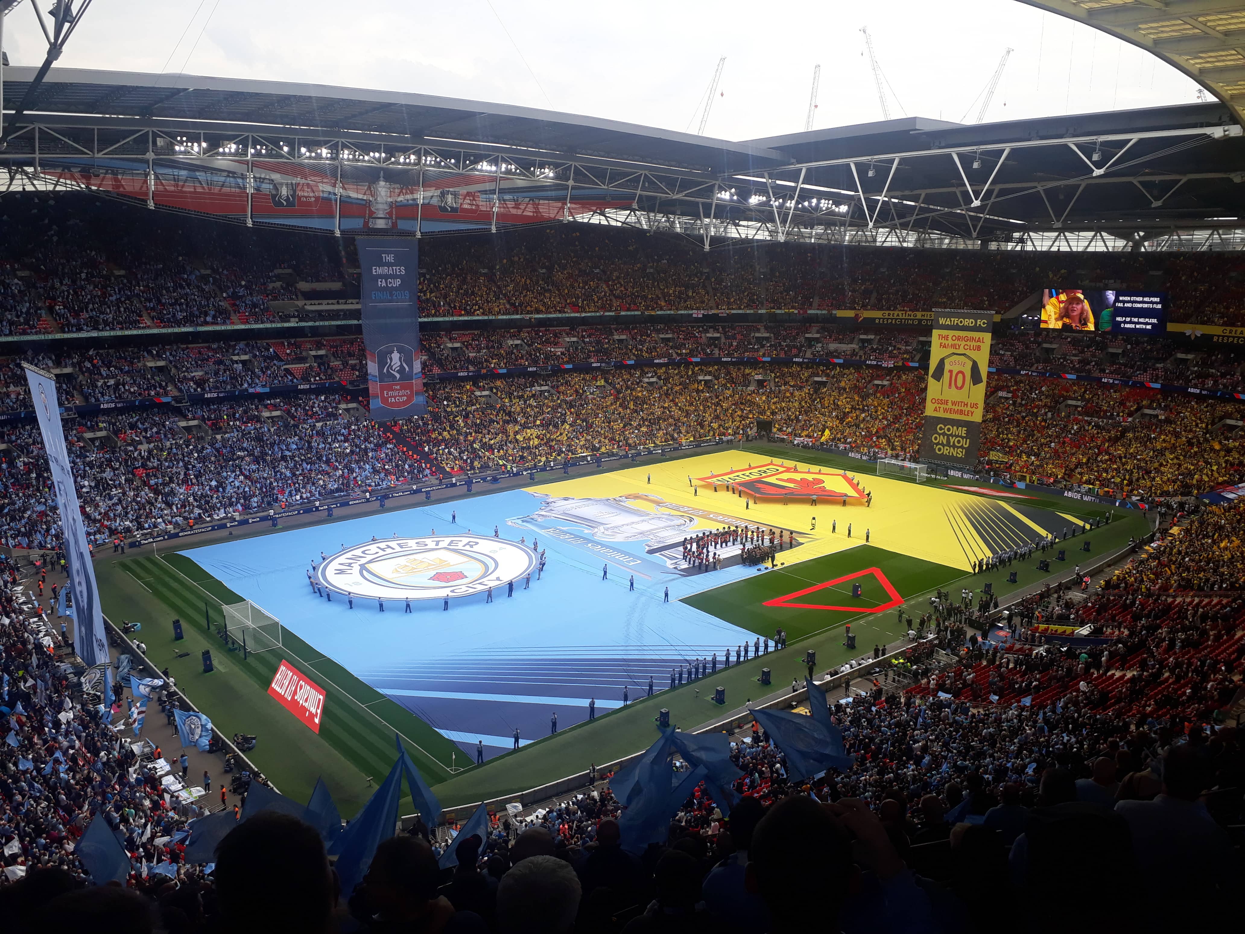 Wembley Stadium football crowd before a major match, representing UK World Cup 2026 schedule planning.
